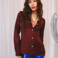Rider Silk Button Up Blouse in Sunset