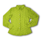 Rider Silk Button Up Blouse in Lime Light