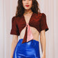 Texas Silk Tie Top in Sunset